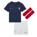 Frankrike Karim Benzema #19 Hemmaställ Barn VM 2022 Kortärmad (+ Korta byxor)